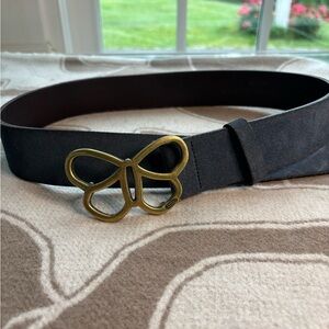 Vintage Coach Blue Suede Belt w/Butterfly buckle